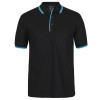 Classic Contrast Polo Aqua Black